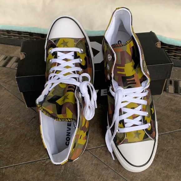 CONVERSE CTAS HI DARK MOSS/BLACK/WHITE WMNS - Picture 8 of 14